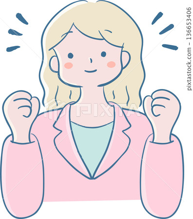 A simple illustration of a motivated woman 136653406