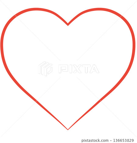 Simple red heart frame Simple red heart frame 136653829