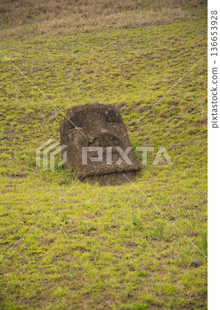 Statues on Easter Island Statues on Easter Island 136653928
