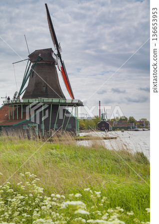 Dutch village of Zaandam. 136653953