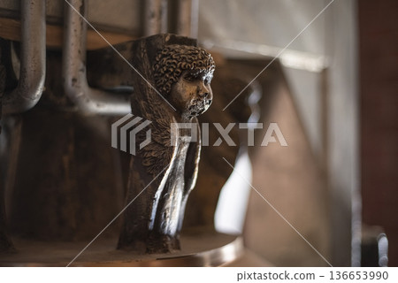 church bronze bells inside the tower at the Church of Saints Simeon and Helena church bronze bells inside the tower at the Church of Saints Simeon and Helena 136653990