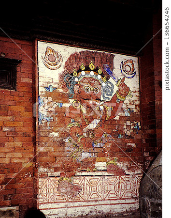Traditional religious murals in Nepal (photographed in 1989) Traditional religious murals in Nepal (photographed in 1989) 136654246
