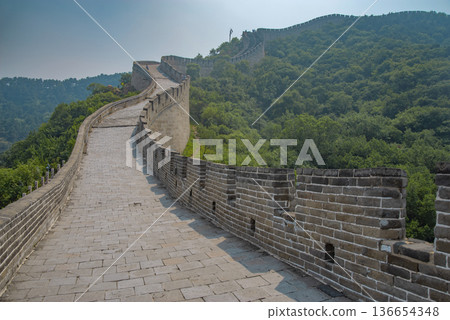 The Great Wall of China near Beijing. 136654348