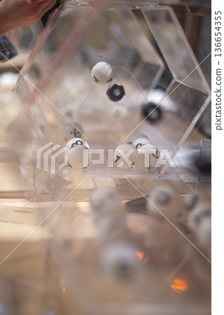 lottery ball machine lottery ball machine 136654355