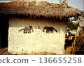 Traditional houses and murals in rural Nepal (photographed in 1989) 136655258