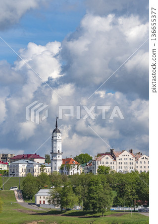 Mogilev central square and town hall. Mogilev central square and town hall. 136655377