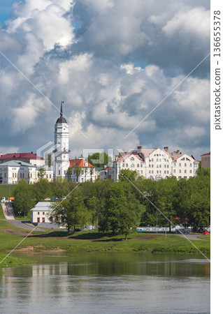 Mogilev central square and town hall. Mogilev central square and town hall. 136655378