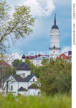 Mogilev central square and town hall. Mogilev central square and town hall. 136655384