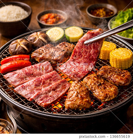 Grilled meat 136655619