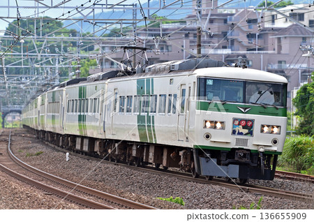 東海道本線真鶴JR東185系列C1編隊（大宮）舞者 136655909