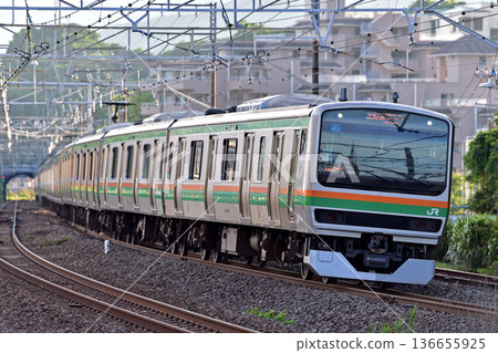 東海道本線真鶴JR東E231系列1000系列U57編隊(大山) 東海道本線真鶴JR東E231系列1000系列U57編隊(大山) 136655925