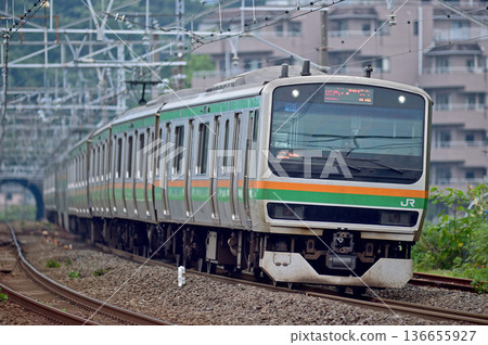 東海道本線曼祖魯JR東E231系列1000系列U584編隊(小山) 東海道本線曼祖魯JR東E231系列1000系列U584編隊(小山) 136655927