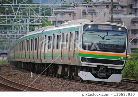 東海道本線 真鶴 JR東日本 E231系列 1000系列 S-14列車(神津) 東海道本線 真鶴 JR東日本 E231系列 1000系列 S-14列車(神津) 136655930