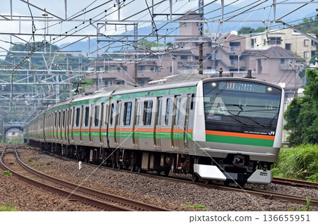 東海道幹線真鶴JR東日本E233系列3000系列U233編隊(小山) 136655951