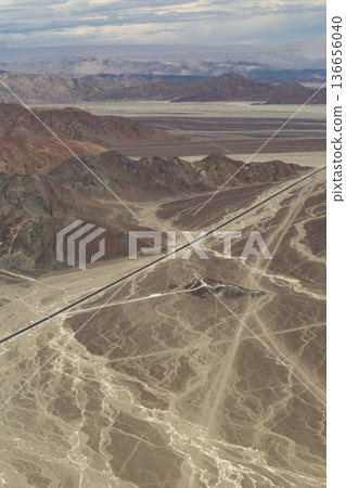 The Pan-American Highway through the desert and mountains The Pan-American Highway through the desert and mountains 136656040