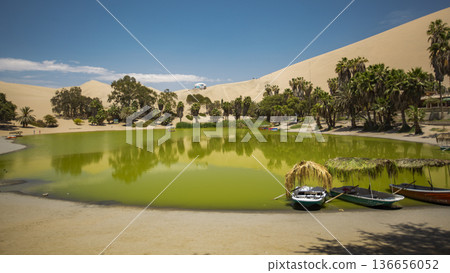 huacachina mirador oasis in the Sechura desert. 136656052