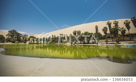 huacachina mirador oasis in the Sechura desert. huacachina mirador oasis in the Sechura desert. 136656053