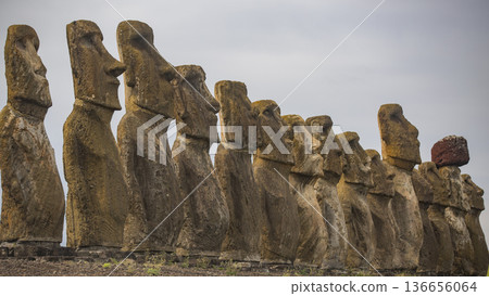 Statues on Easter Island Statues on Easter Island 136656064