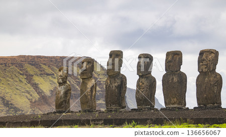 Statues on Easter Island Statues on Easter Island 136656067