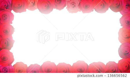 紅色玫瑰花框,背光 紅色玫瑰花框,背光 136656562