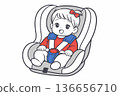 Girl in a child seat 136656710