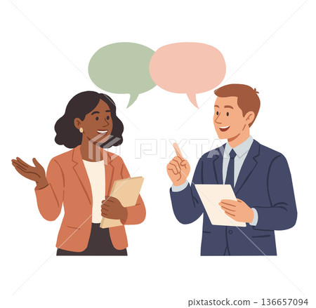 Dialogue among business people Dialogue among business people 136657094