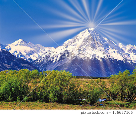 Spectacular views of Aoraki Mount Cook National Park Spectacular views of Aoraki Mount Cook National Park 136657166