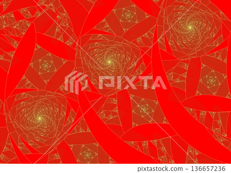 牆上繪有金色波浪圖案② 136657236