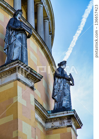 The Befreiungshalle, Liberation Hall is a Neoclassical monument on the Michelsberg hill above the town of Kelheim,, Germany The Befreiungshalle, Liberation Hall is a Neoclassical monument on the Michelsberg hill above the town of Kelheim,, Germany 136657423