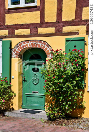 istoric architecture of the Port city Stralsund located on the island of Rugen in Germany istoric architecture of the Port city Stralsund located on the island of Rugen in Germany 136657428