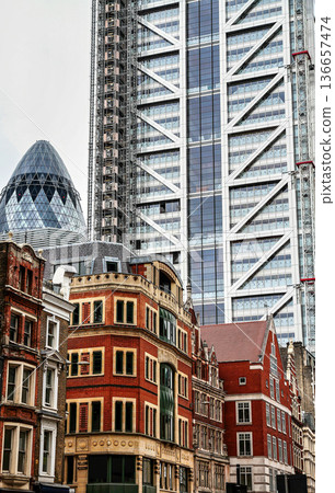 Modern buildings in the city of London, United Kingdom Modern buildings in the city of London, United Kingdom 136657474