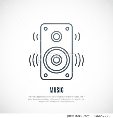 Large subwoofer speaker icon. 136657779