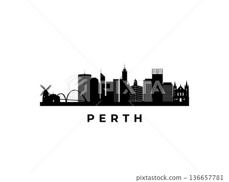 Vector Perth skyline. Vector Perth skyline. 136657781
