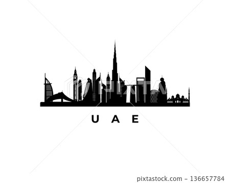 Vector United Arab Emirates skyline. Vector United Arab Emirates skyline. 136657784