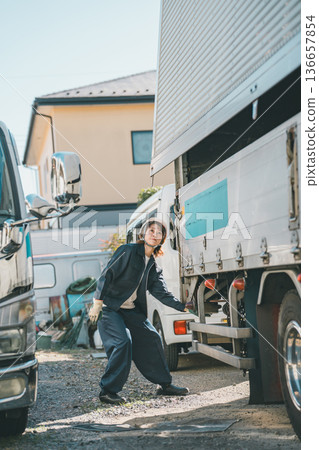 truck, female, lady 136657854