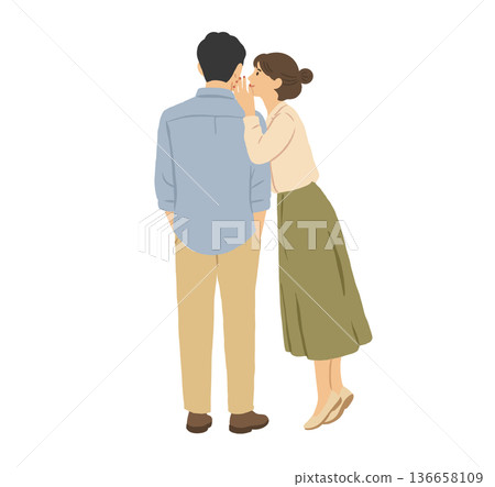 情侶低聲說著秘密 136658109