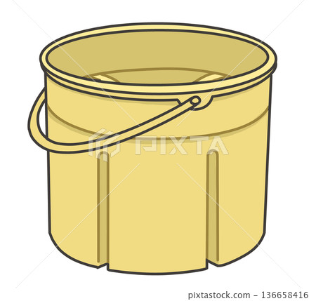 Illustration of a yellow brush washer Illustration of a yellow brush washer 136658416