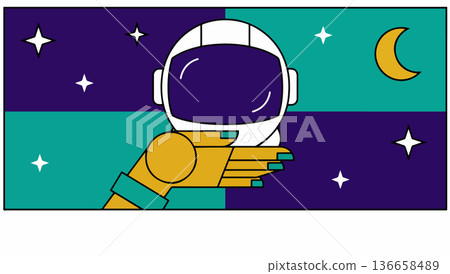Astronaut Helmet in Hand 136658489