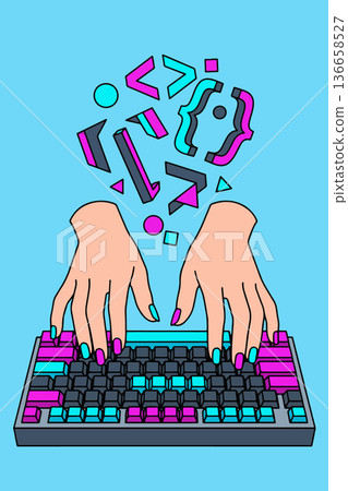 Coding Hands on Mechanical Keyboard Coding Hands on Mechanical Keyboard 136658527