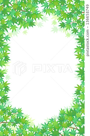 Green maple frame 5_vertical 136658749