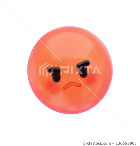 3D Emoji Facial Emotion Icon Set | Joy, Anger, Sadness, and Reactions Angry Face 3D Emoji Facial Emotion Icon Set | Joy, Anger, Sadness, and Reactions Angry Face 136658905