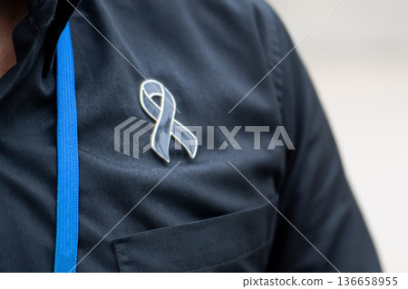 The black ribbon and black clothes are a symbol of mourning and mourning for Her Majesty Queen Mother Sirikit, who passed away on October 24, 2025. in Thailand. Wearing black or dark subdued clothing The black ribbon and black clothes are a symbol of mourning and mourning for Her Majesty Queen Mother Sirikit, who passed away on October 24, 2025. in Thailand. Wearing black or dark subdued clothing 136658955