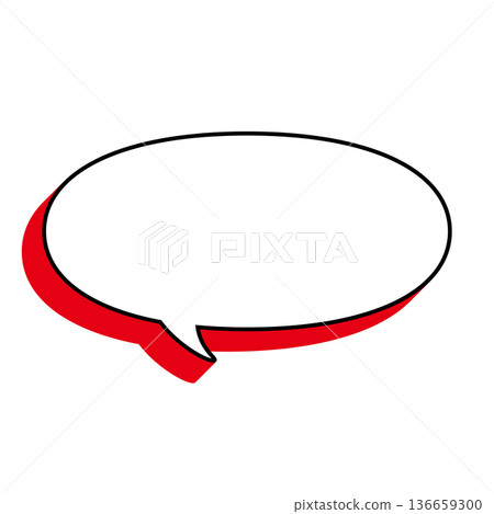 一個簡單的水平橢圓形對話框 136659300