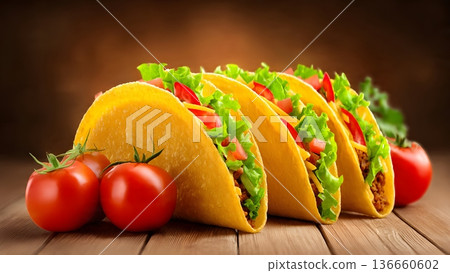 Enchanting morning sunlight piercing through thick fog and towering sequoia trees in a lush temperate rainforest, highlighting vibrant green ferns and a peaceful woodland path. AI Generated 136660602