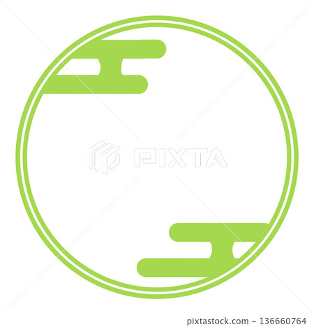 Yellow-green haze pattern round frame Yellow-green haze pattern round frame 136660764