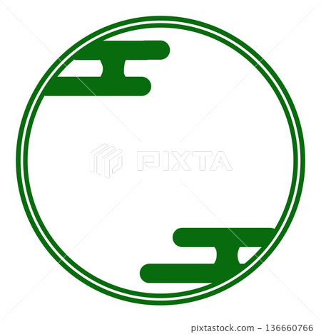 Green haze pattern round frame 136660766