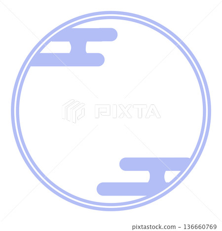 Light blue haze pattern round frame Light blue haze pattern round frame 136660769