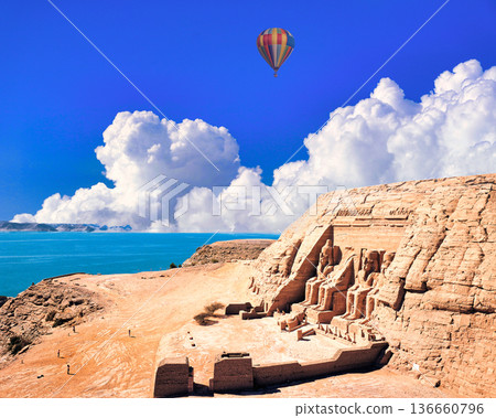 Ancient temple ruins of Abu Simbel, Egypt Ancient temple ruins of Abu Simbel, Egypt 136660796