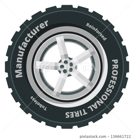 Car wheel realistic automotive element. Auto part Car wheel realistic automotive element. Auto part 136661722