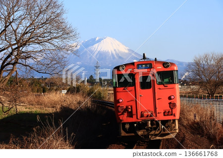 Mount Oyama and the Sakai Line 136661768